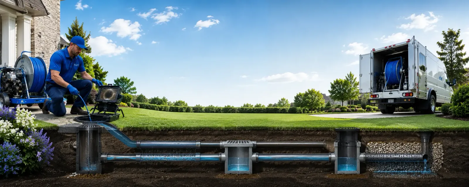 Outdoor drain cleaning information for Horner, WV